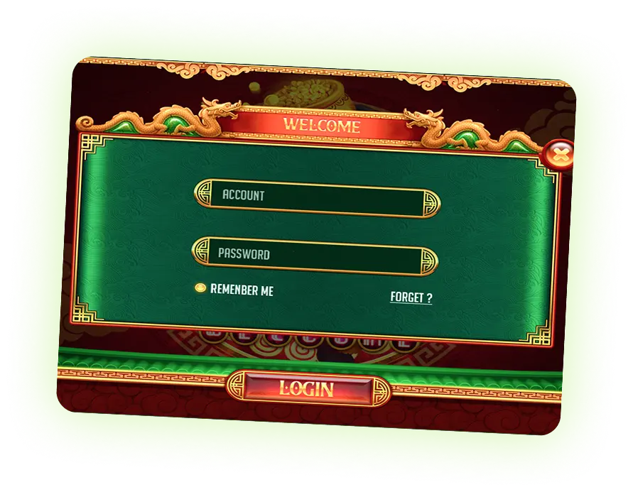 Panda Master login and account setup screen